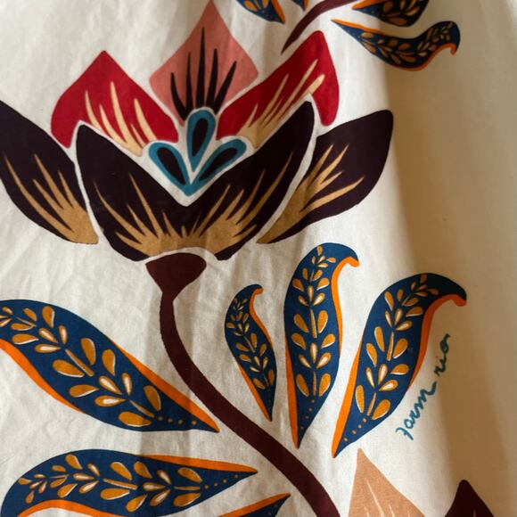 Farm Rio Floral Tile Motif Maxi Long Sleeve Button Front Boho Dress Plus Sz 2X - Picture 5 of 12